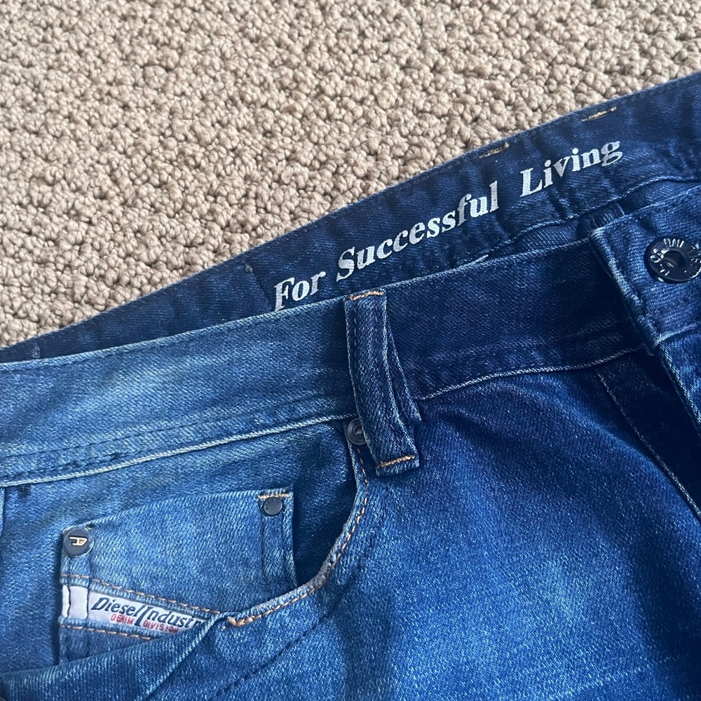 Diesel Blue Distressed Men's Jeans - Picture 2 of 7